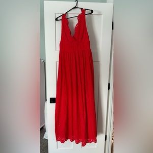 Lulu’s red maxi dress